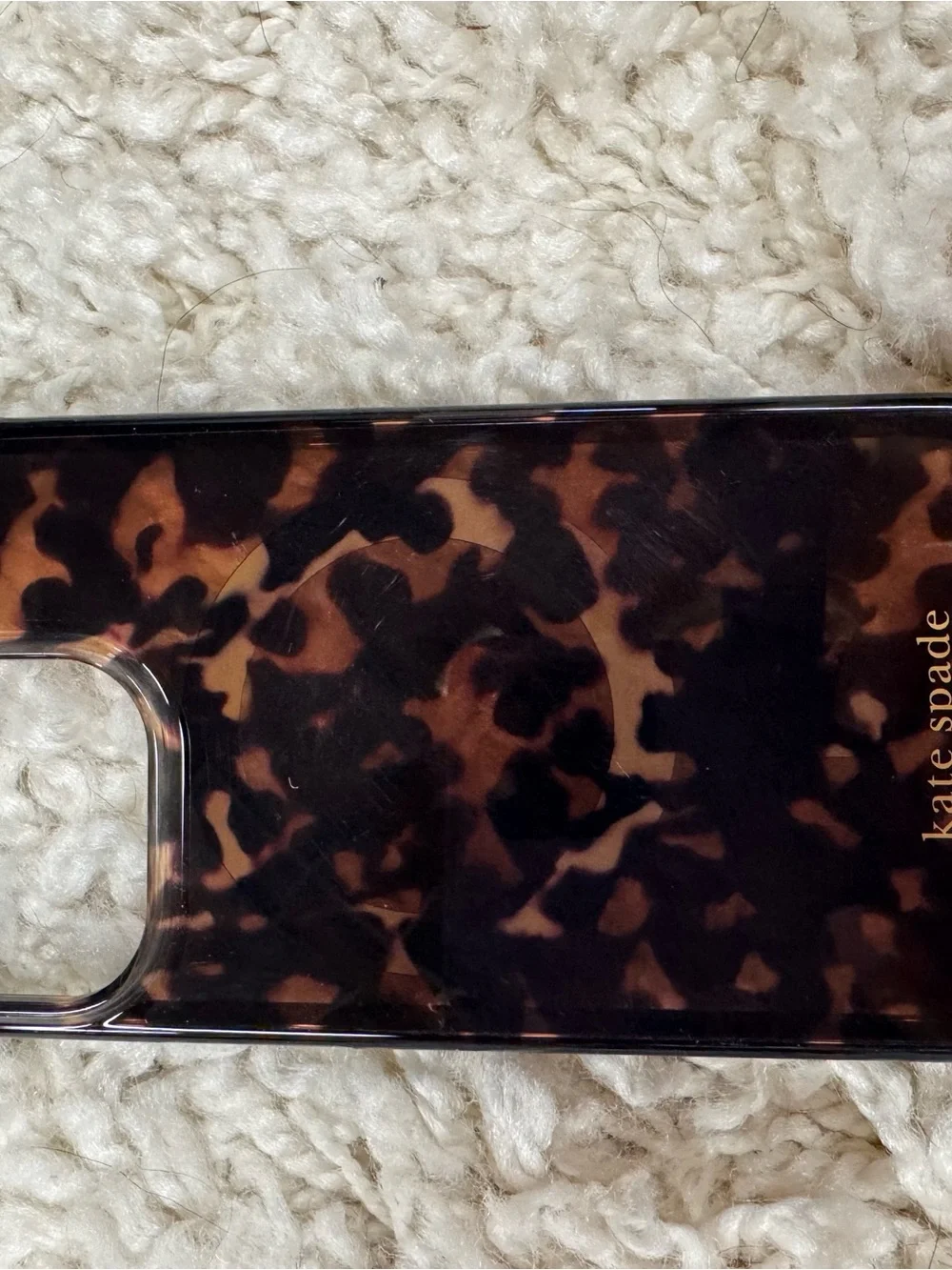 kate spade New York Brown Tortoiseshell MagSafe iPhone 15 Pro Case - NIB